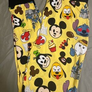 Yellow Disney Character Pajama jogger Pants